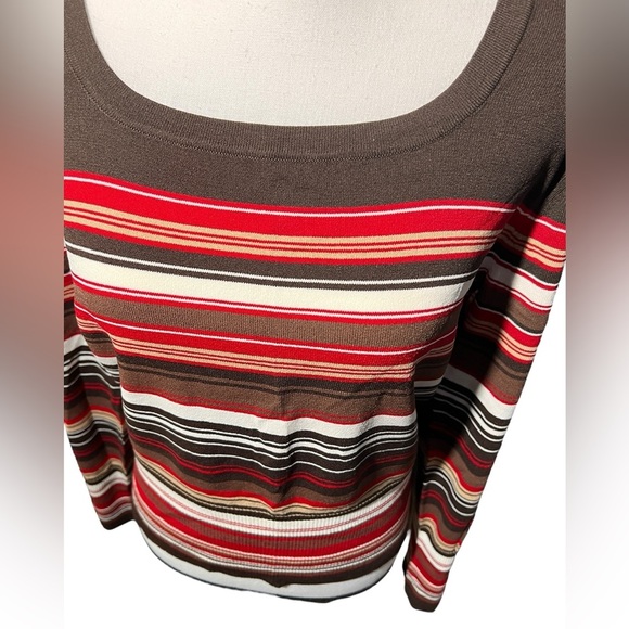 Kasper Multicolor Striped Women's Blouse, size XL - Picture 5 of 10